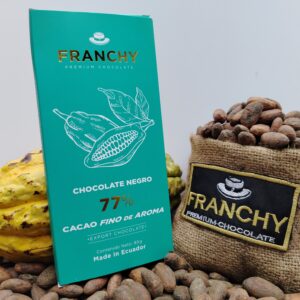 CHOCOLATE NEGRO, 77% CACAO 𝘍𝘐𝘕𝘖 𝘥𝘦 𝘈𝘙𝘖𝘔𝘈 – 85gr