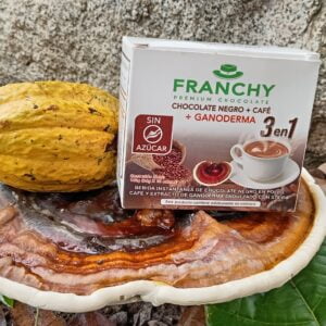 CHOCOLATE NEGRO en Polvo con CAFE Liofilizado mas extracto de GANODERMA