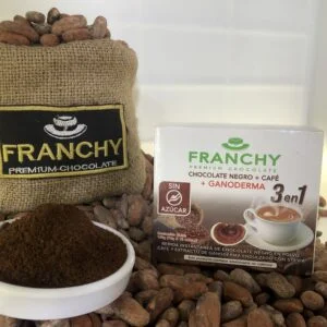 CHOCOLATE NEGRO en Polvo con CAFE Liofilizado mas extracto de GANODERMA